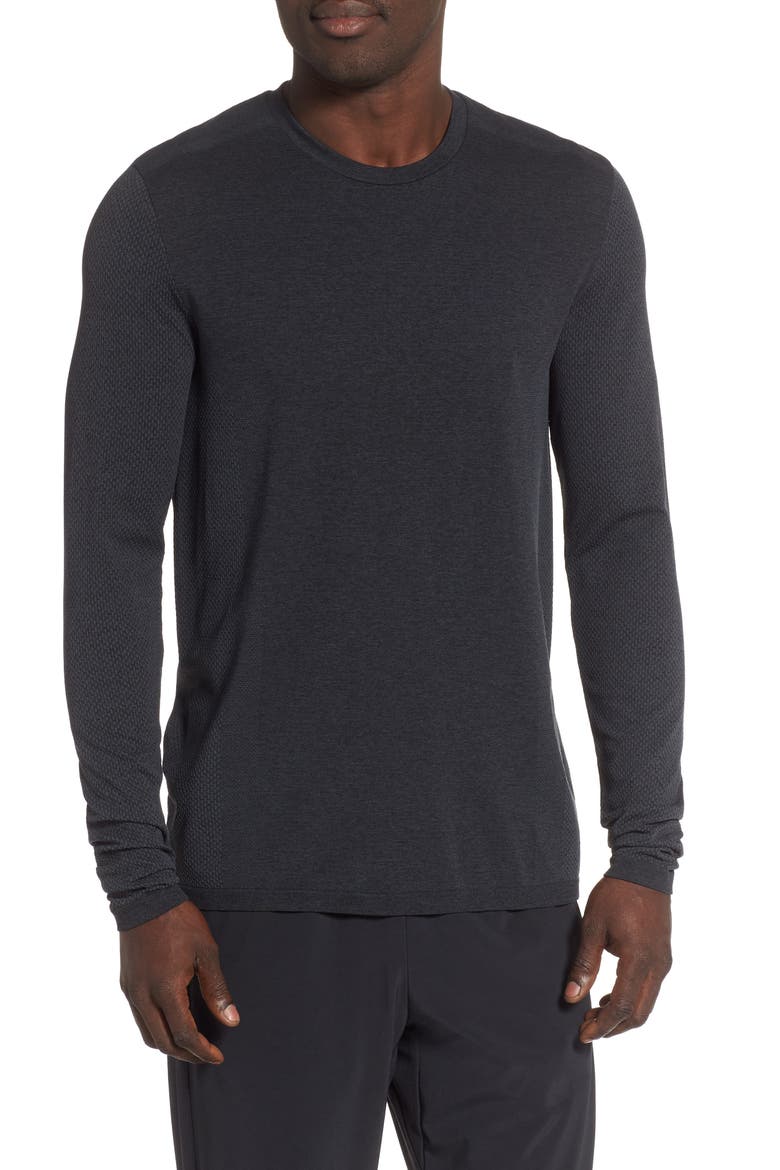 Seamless Performance T-Shirt, Main, color, BLACK OXIDE MELANGE