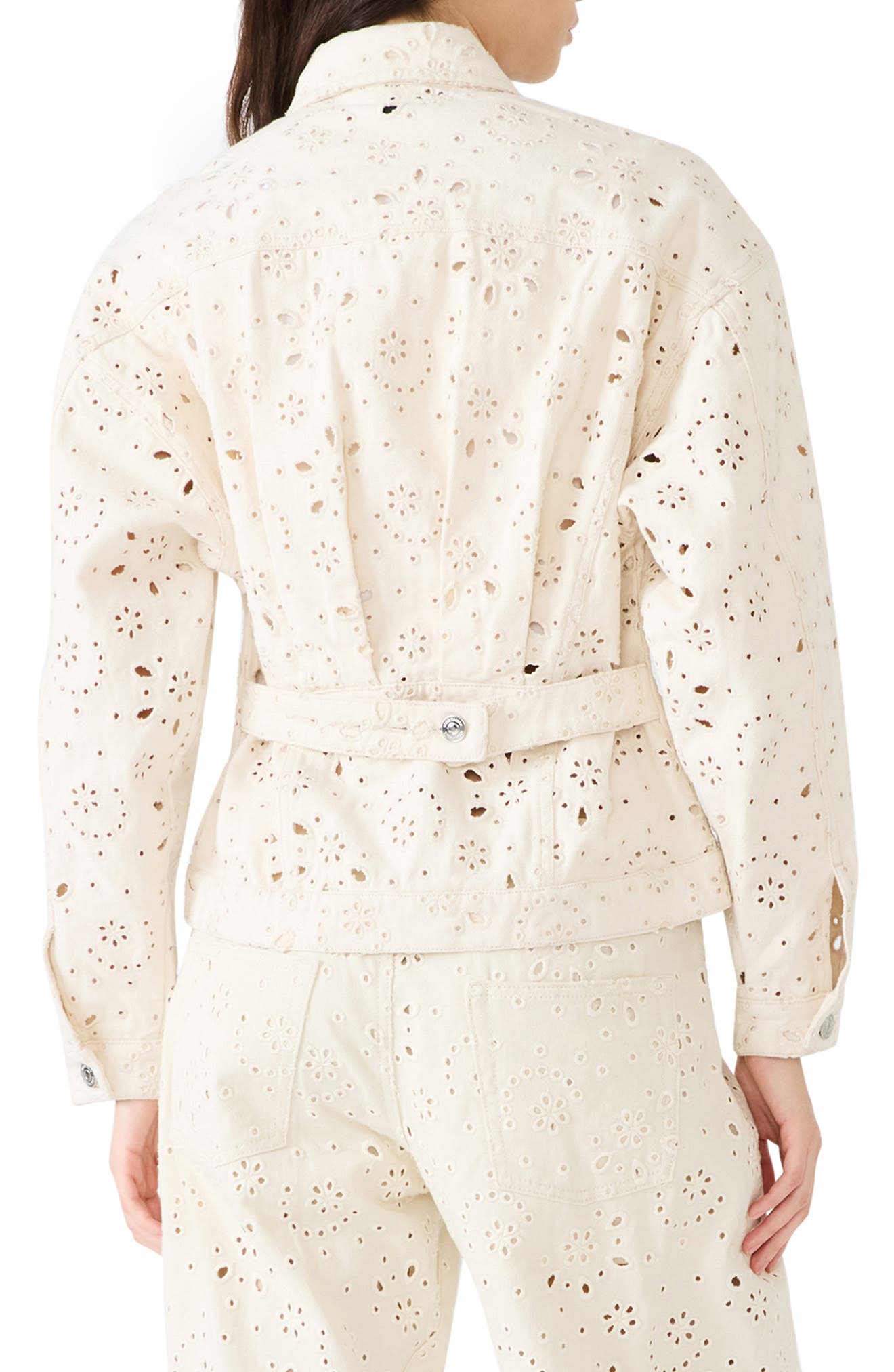 Henrietta Embroidered Eyelet Cotton Jacket - image 2