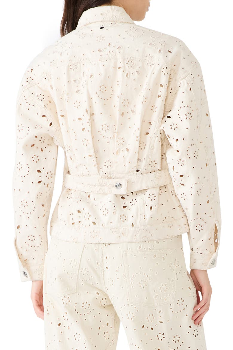 Henrietta Embroidered Eyelet Cotton Jacket, Alternate, color, SEA MIST