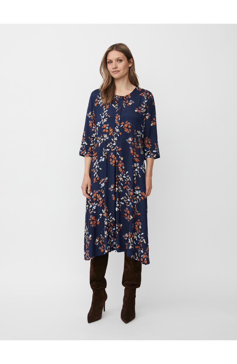 Masai Copenhagen MaNymari Round Neck 3/4 Sleeve Dress, Main, color, Autumnal