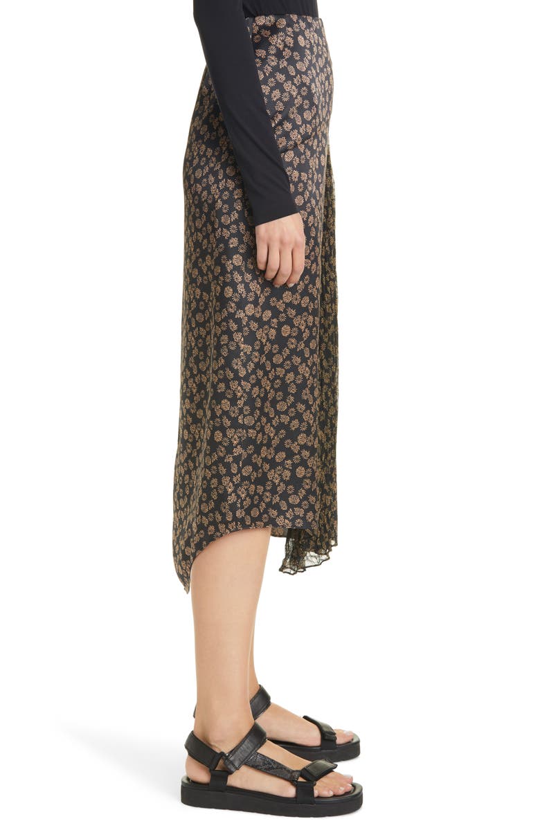 Vince Zinnia Floral Ruched Skirt, Alternate, color,