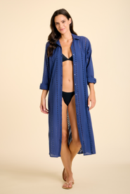 SITANO Positano Maxi Shirt Dress Cover-up