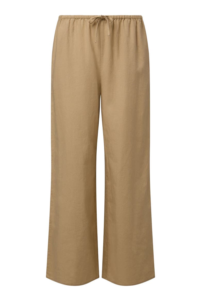 Air Linen Drawstring Pant, Alternate, color, JUTE