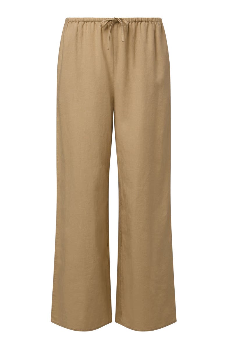 Onia Air Linen Drawstring Pant, Alternate, color, Jute