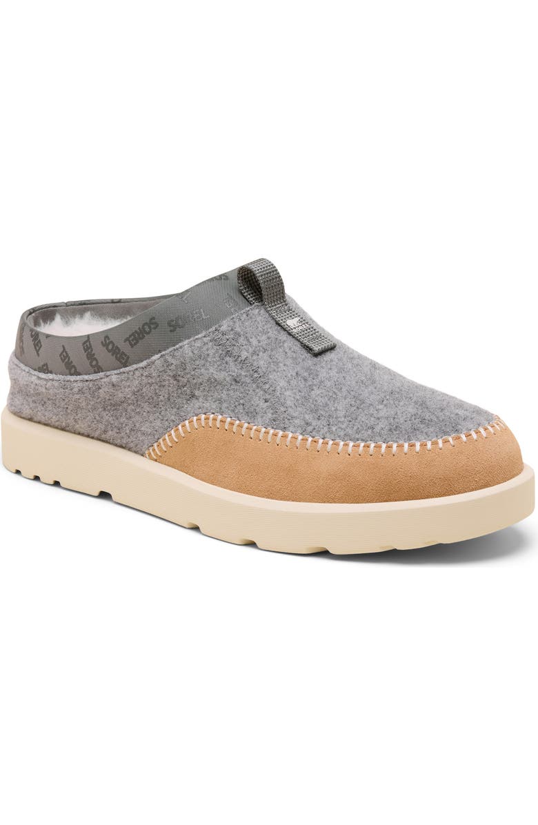 SOREL Byways<sup>™</sup> Faux Fur Lined Mule Slipper, Main, color, Quarry/ Tawny Buff
