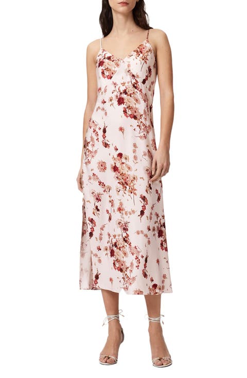 Melody Floral Silk Blend Midi Slipdress