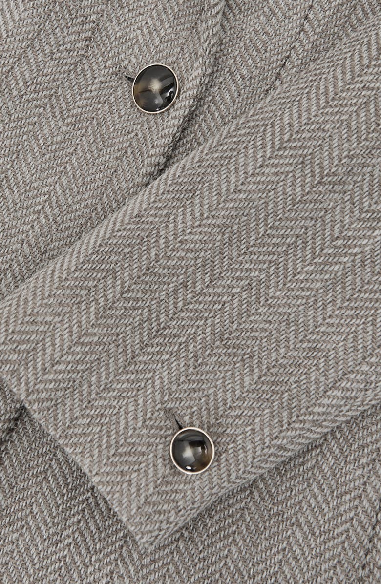 Reiss Ember Double Breasted Wool Blend Blazer, Alternate, color, Grey