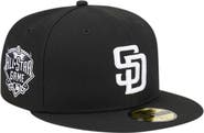 New Era Men's New Era Black San Diego Padres Logo 59FIFTY Fitted Hat