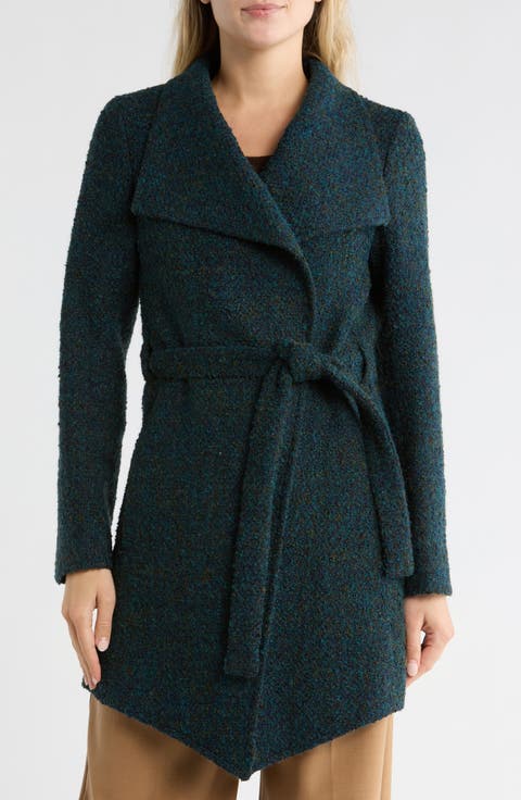 Bouclé Wrap Coat