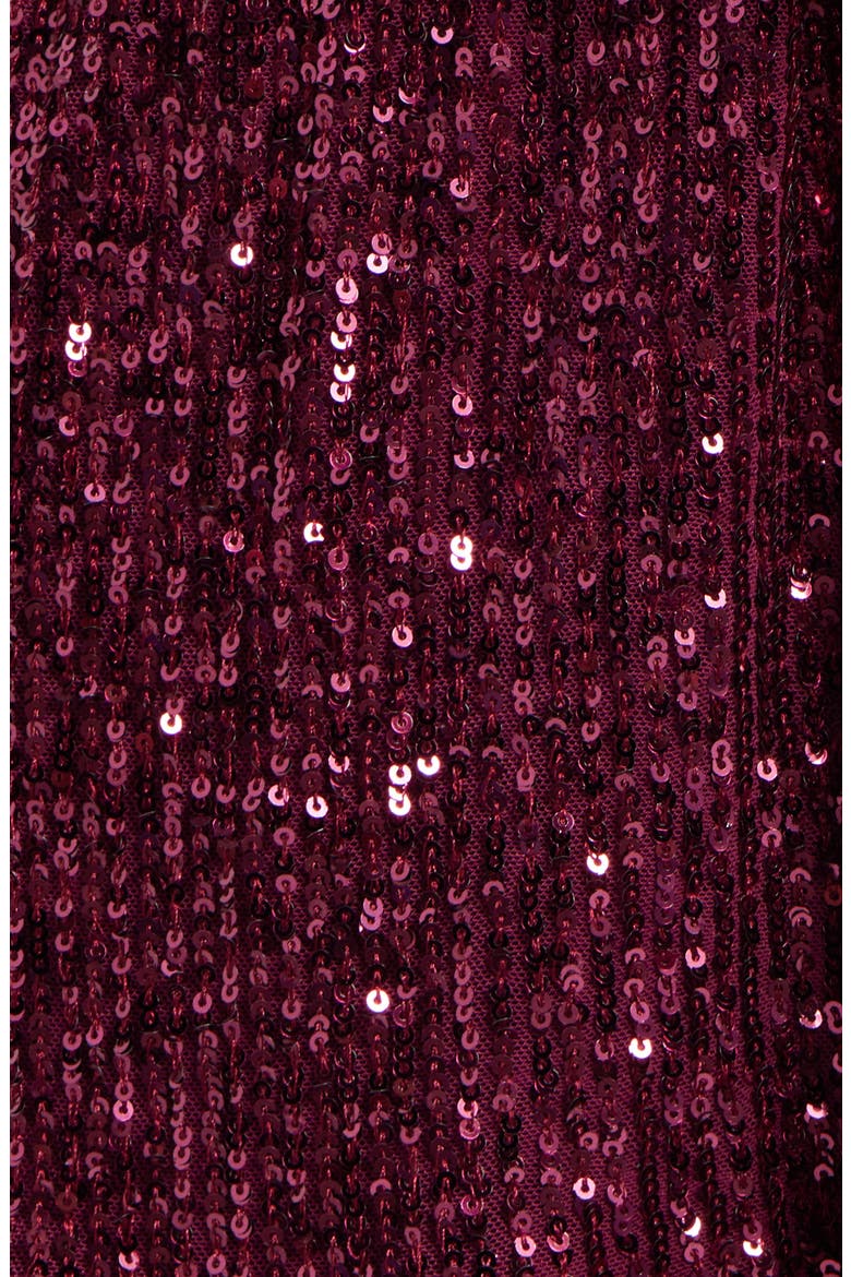 Sequin Belted Dress, Alternate, color, BERRY