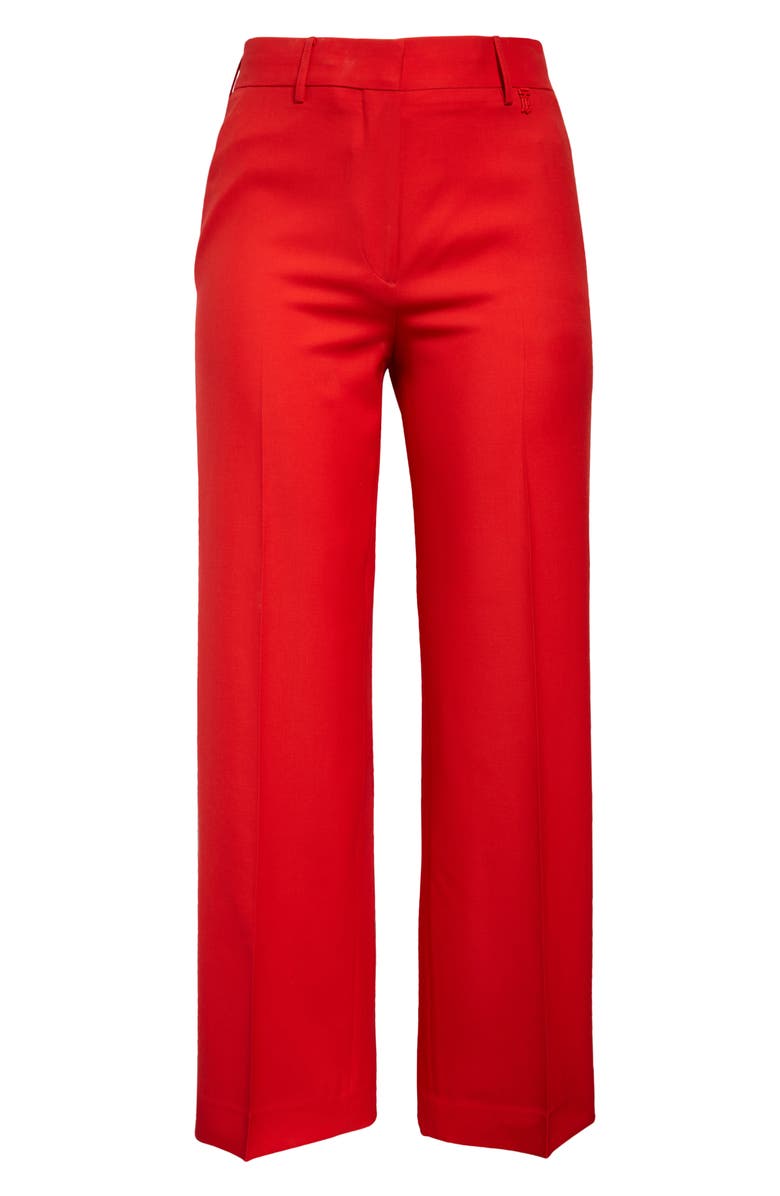 Burberry Jane Women's Wide Leg Virgin Wool Trousers, Alternate, color,