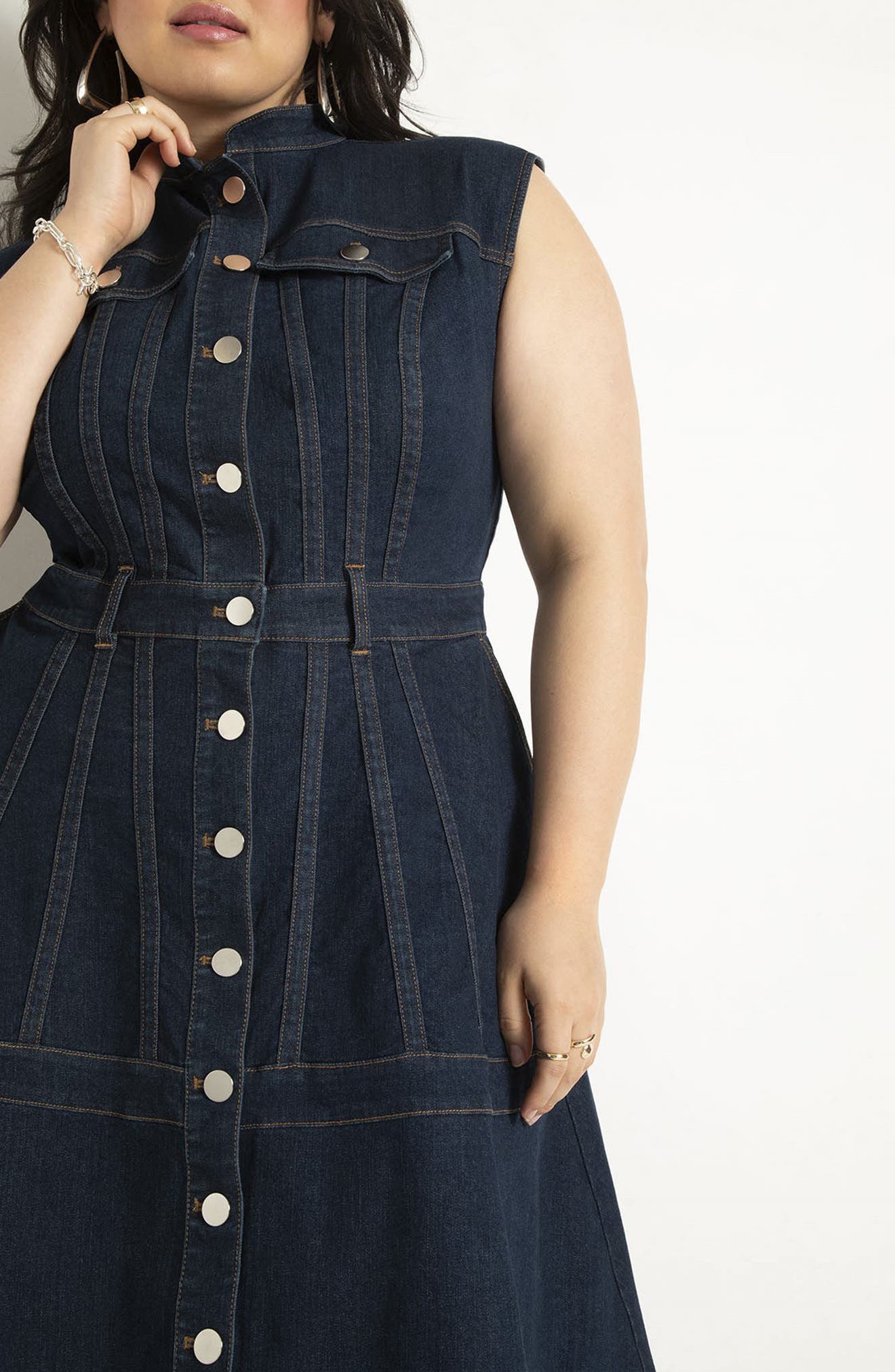 fit and flare denim dress & (Women) and comfortable AllSaints Arlow Fit-And-Flare Denim Mini