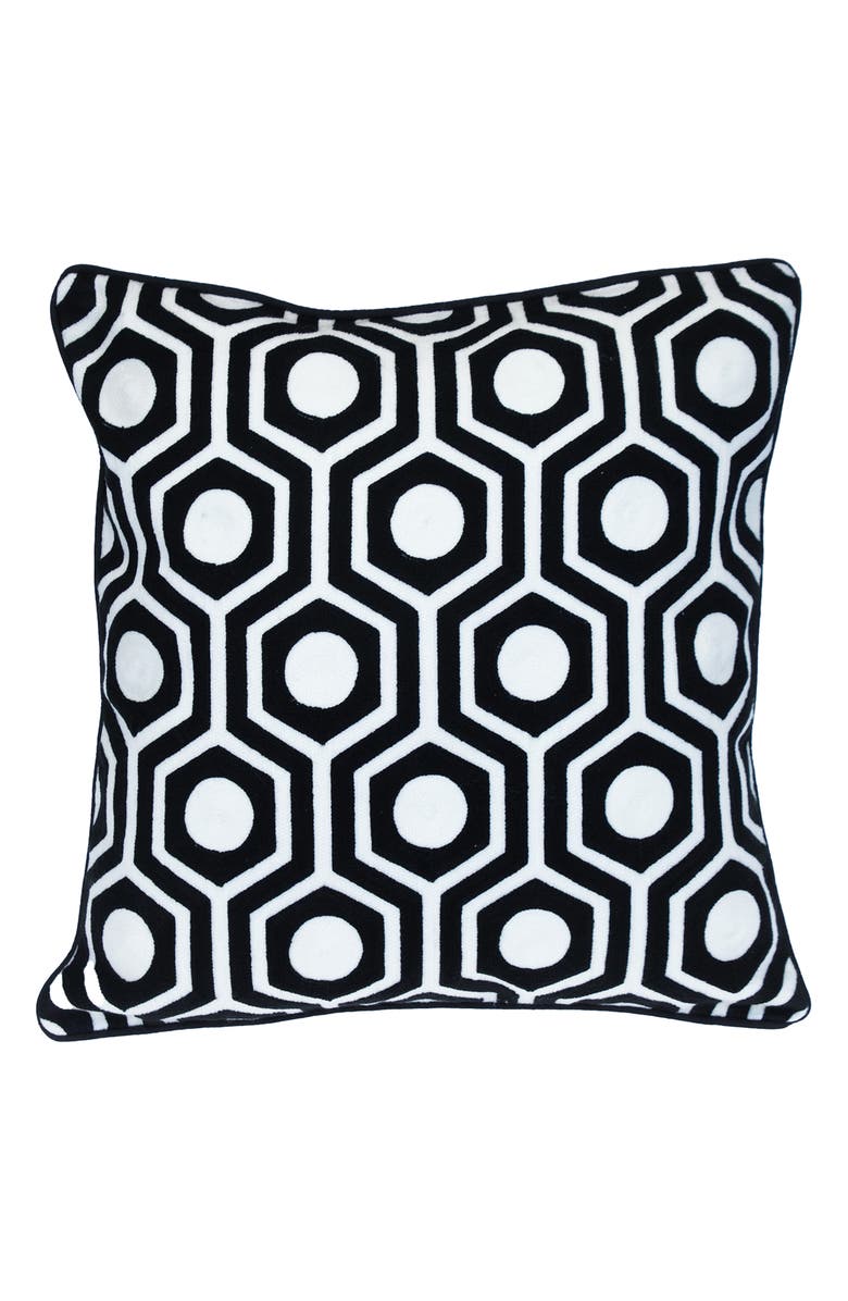 PARKLAND COLLECTION Ursae Embroidered Throw Pillow, Main, color, Black