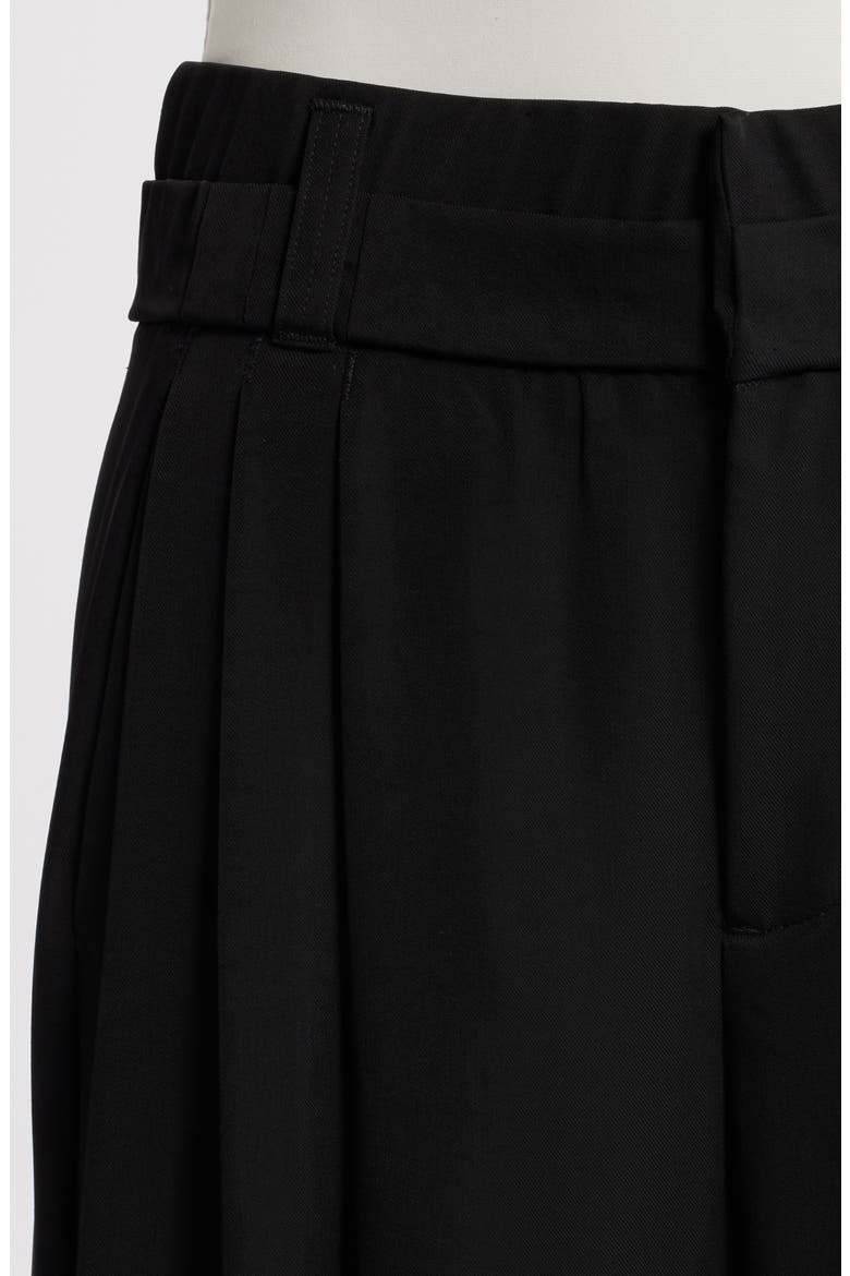 Skyrise Triple Pleat Palazzo Pants, Alternate, color, BLACK