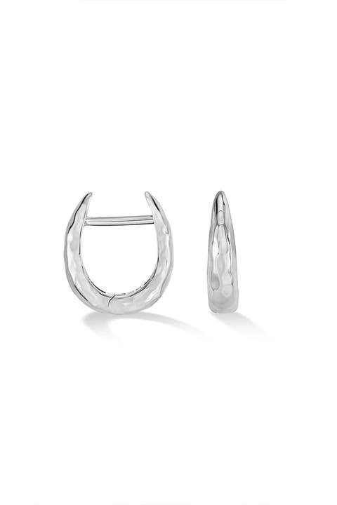 Small Horseshoe Nomad Huggie Hoops