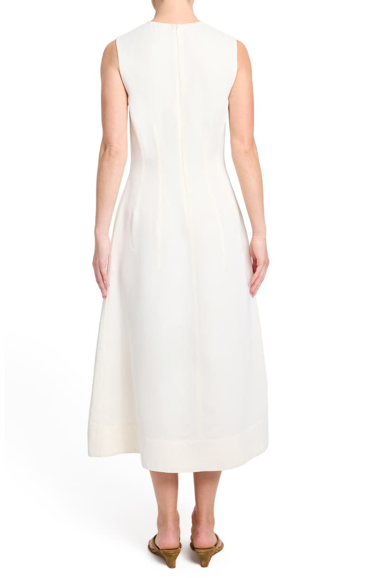 Darted Crewneck Dress, Alternate, color, BONE