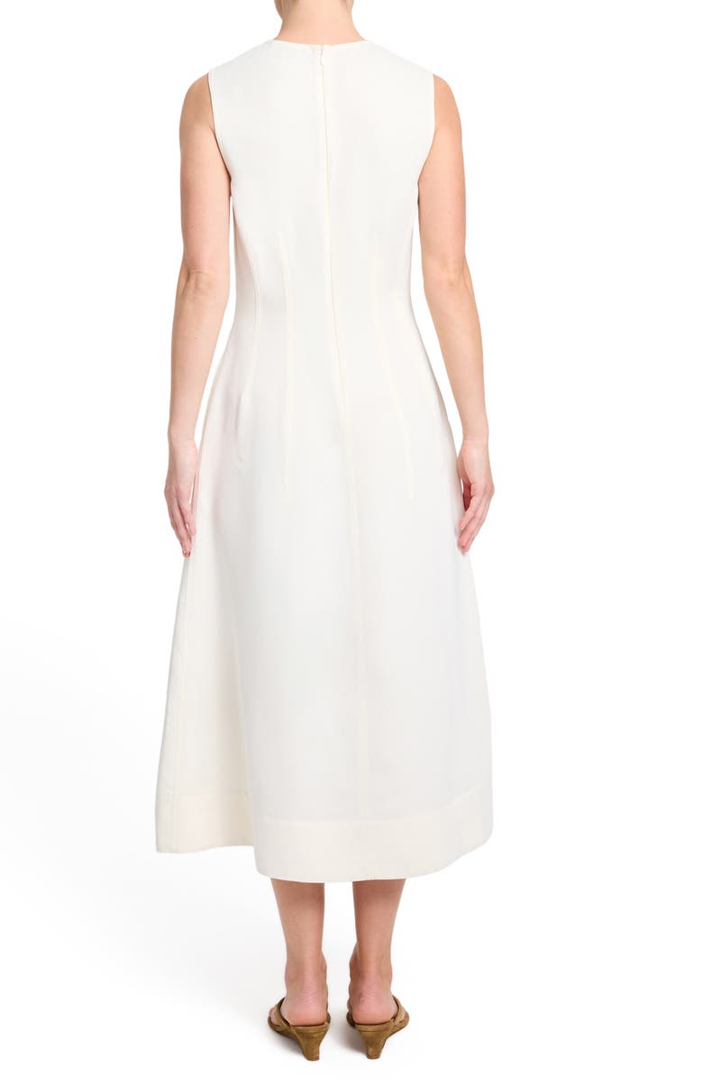 TWP Sleeveless Midi Dress, Alternate, color, Bone