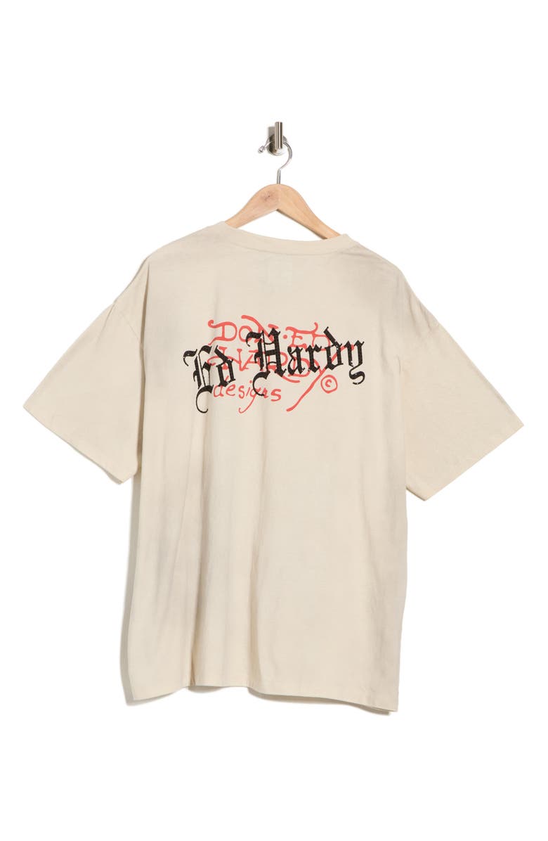 Ed Hardy Dagger Snake Cotton Graphic T-Shirt, Alternate, color, Ivory