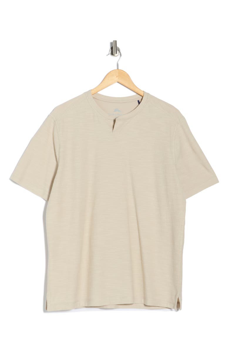 Tommy Bahama Havana Notch Neck Cotton T-Shirt, Alternate, color, Oatmeal