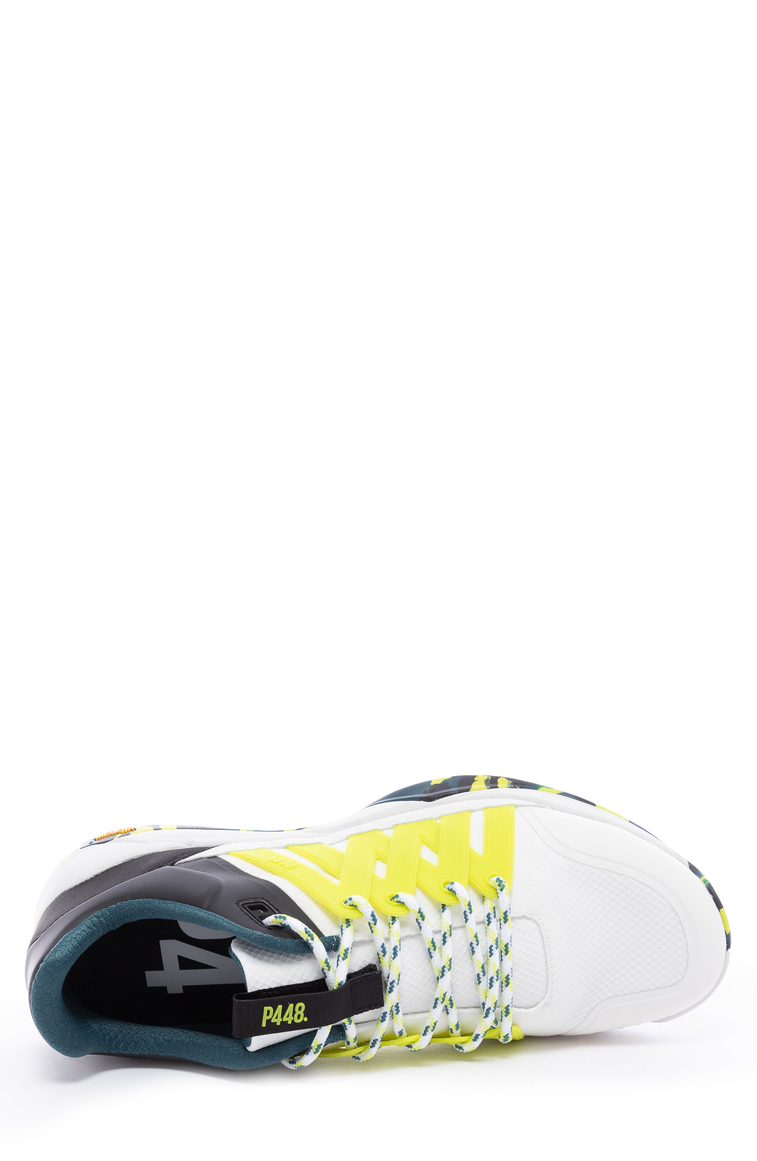 P448 Court Sneaker, Alternate, color, Black-White-Lime