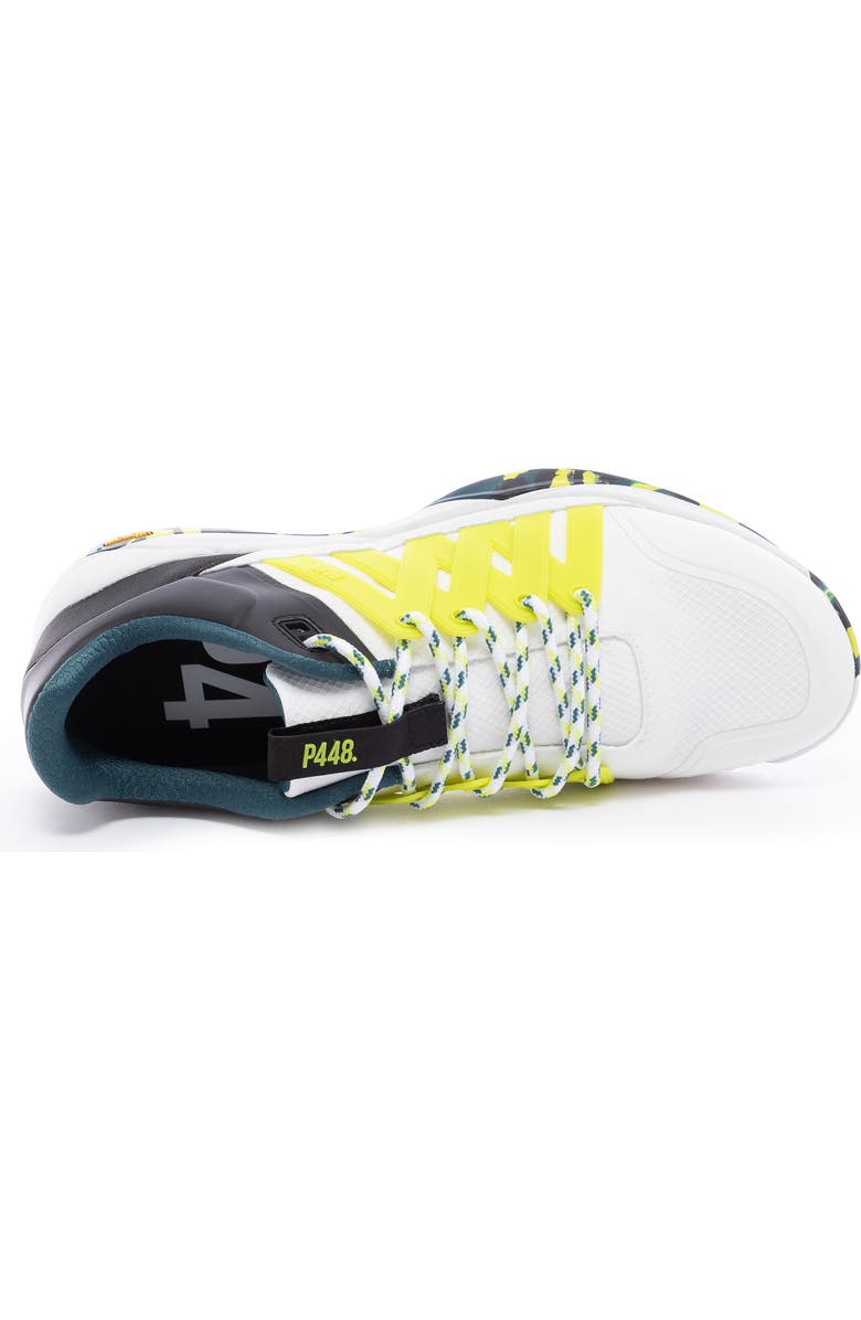 P448 Court Sneaker, Alternate, color, Black-White-Lime