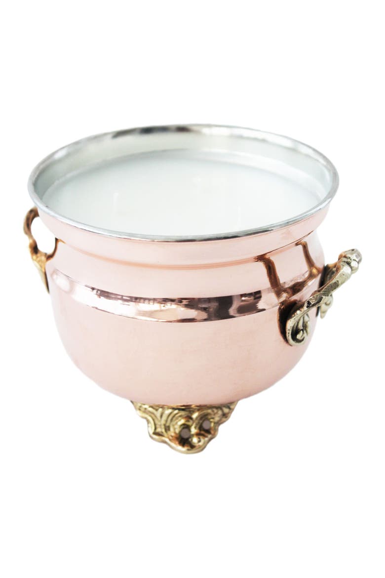 Vintage French Inspired Grapefruit Mint Jardinière Candle, Alternate, color, Copper