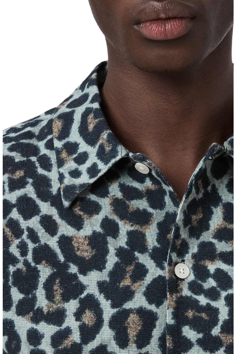 Silesia Leo Short Sleeve Button-Up Shirt, Alternate, color, SOFT ASH GREY