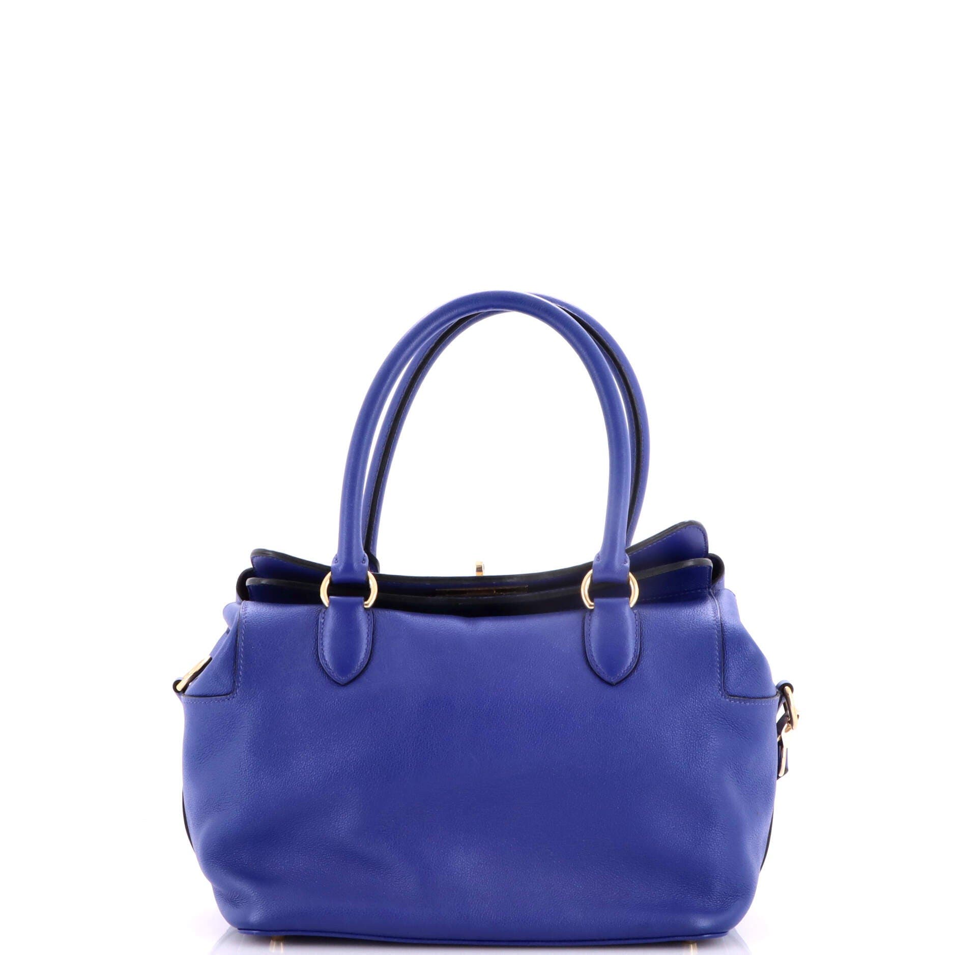 Pre-Owned Hermes Toolbox Bag Evercolor 26, Alternate, color, Bleu Electrique