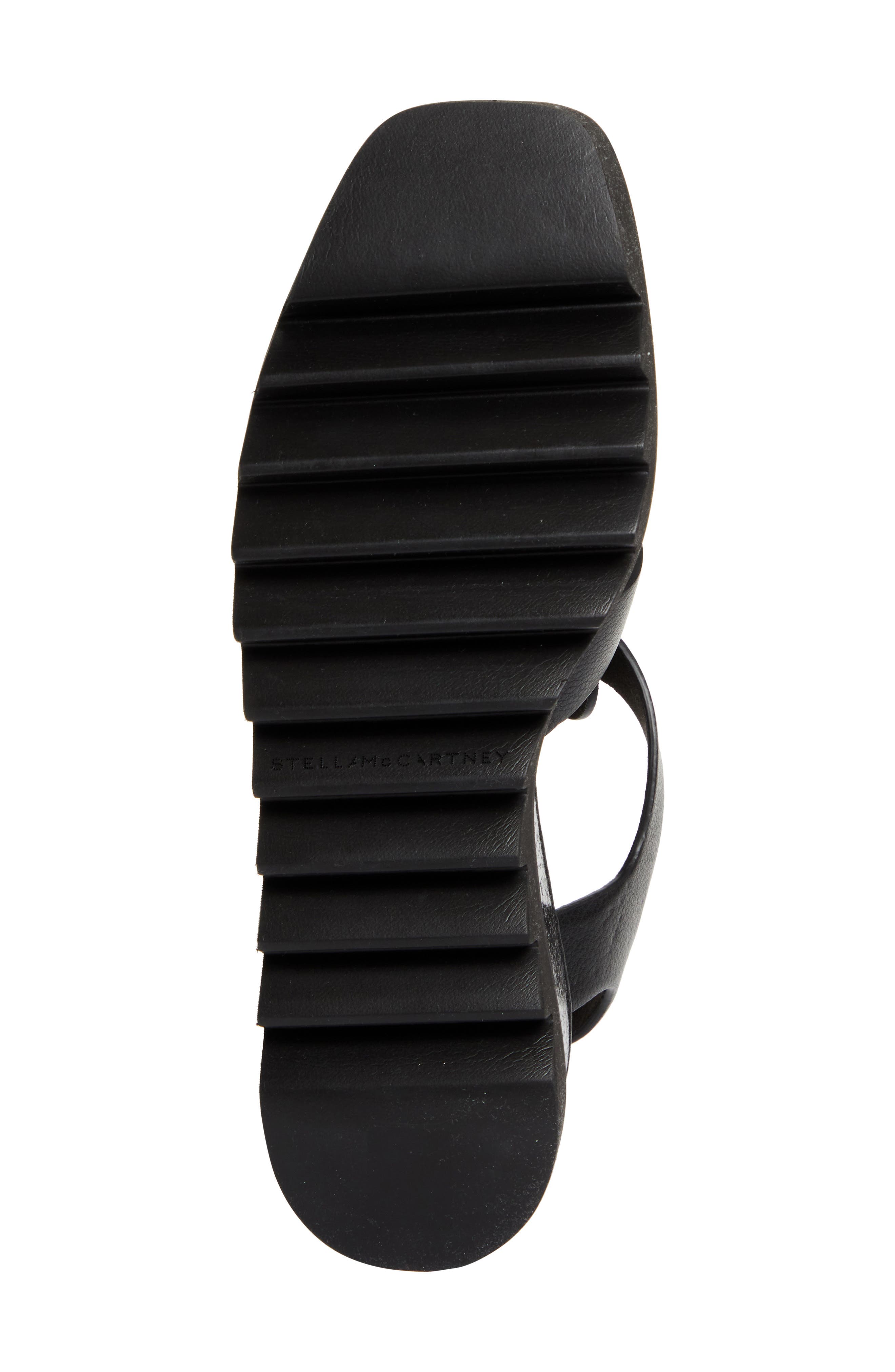 Stella McCartney Elyse Wedge Fisherman Sandal, Alternate, color, Black