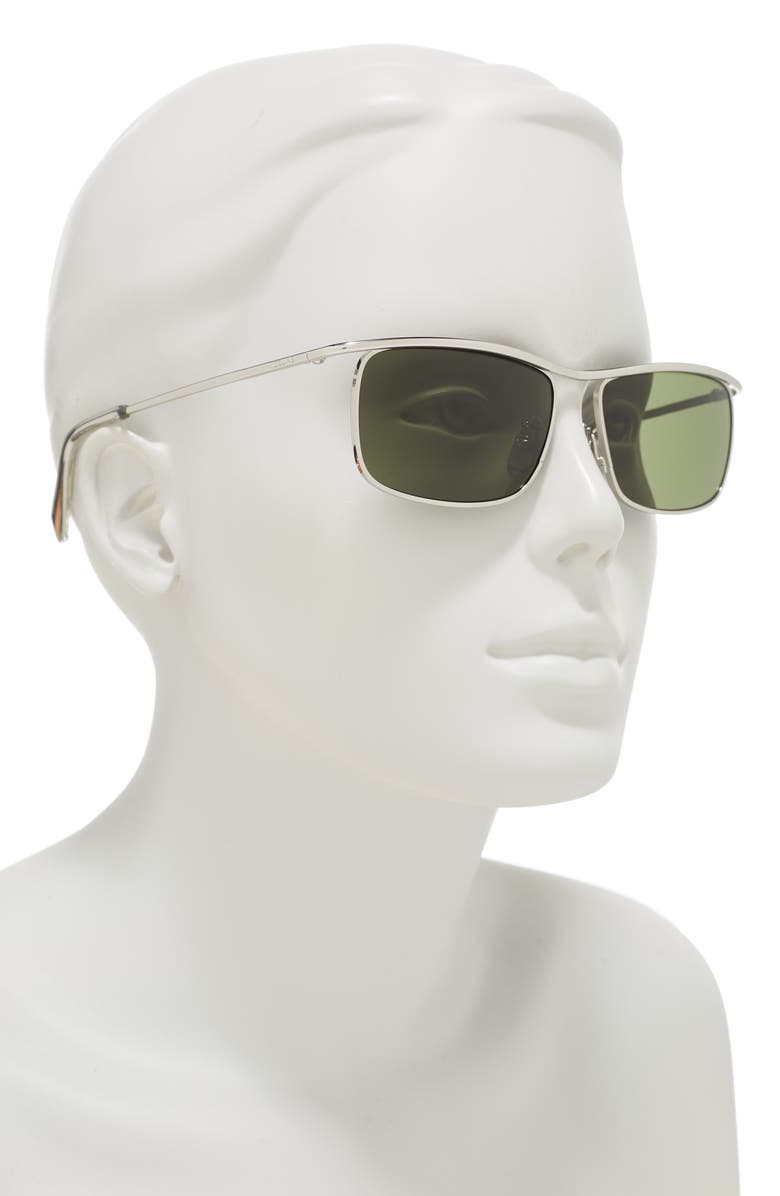 CELINE 58mm Rectangle Sunglasses, Alternate, color,