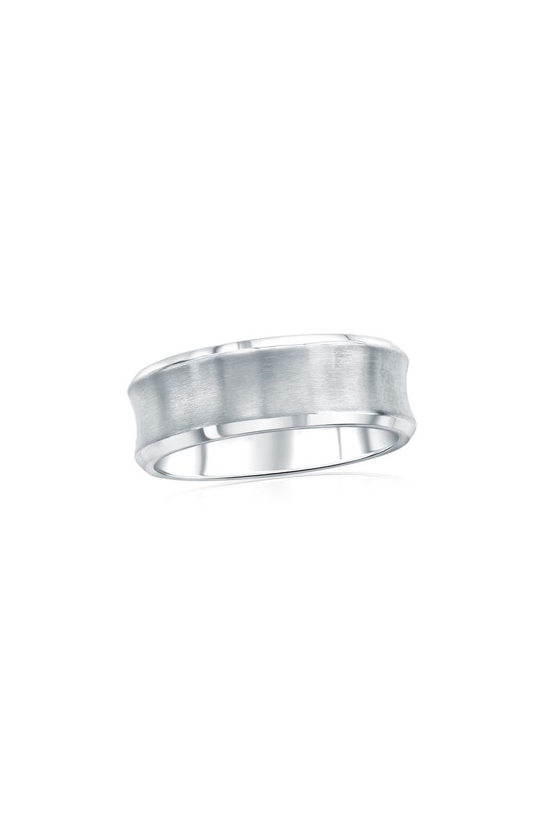 Men's Dual Finish Ring, Main, color, SILVER