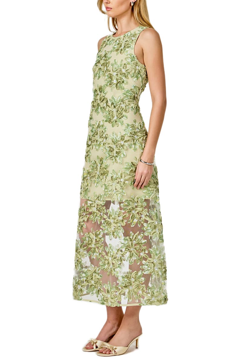 Endless Rose Texture Sleeveless Maxi Dress, Alternate, color, Sage