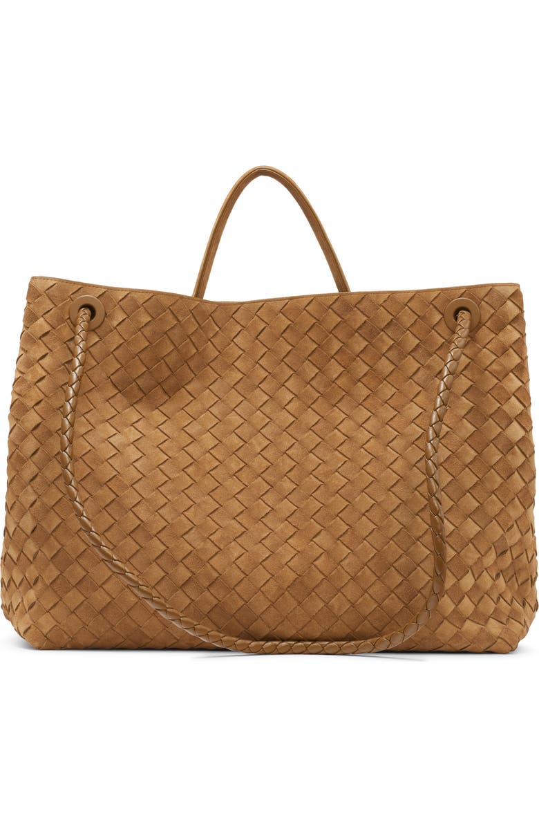 Bottega Veneta Large Andiamo Intrecciato Suede Tote, Alternate, color,