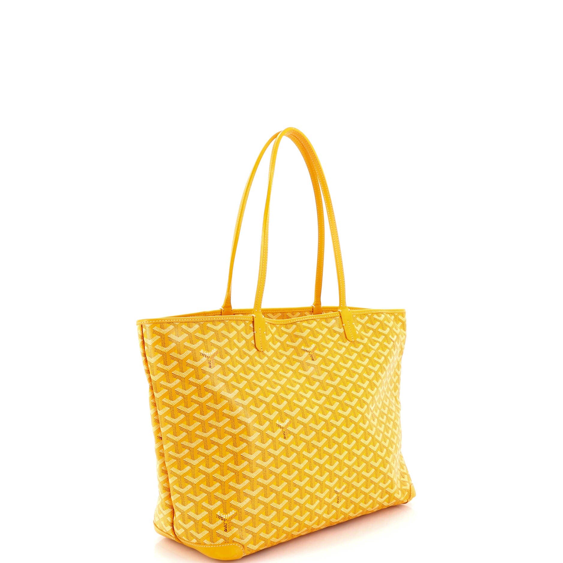 Pre-Owned Goyard Artois Tote Coated Canvas MM, Alternate, color, Yellow