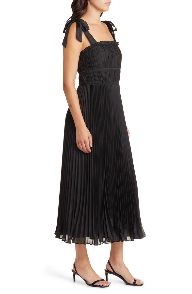 Adelyn Rae Bianca Pleated Organza Midi Dress, Alternate, color,