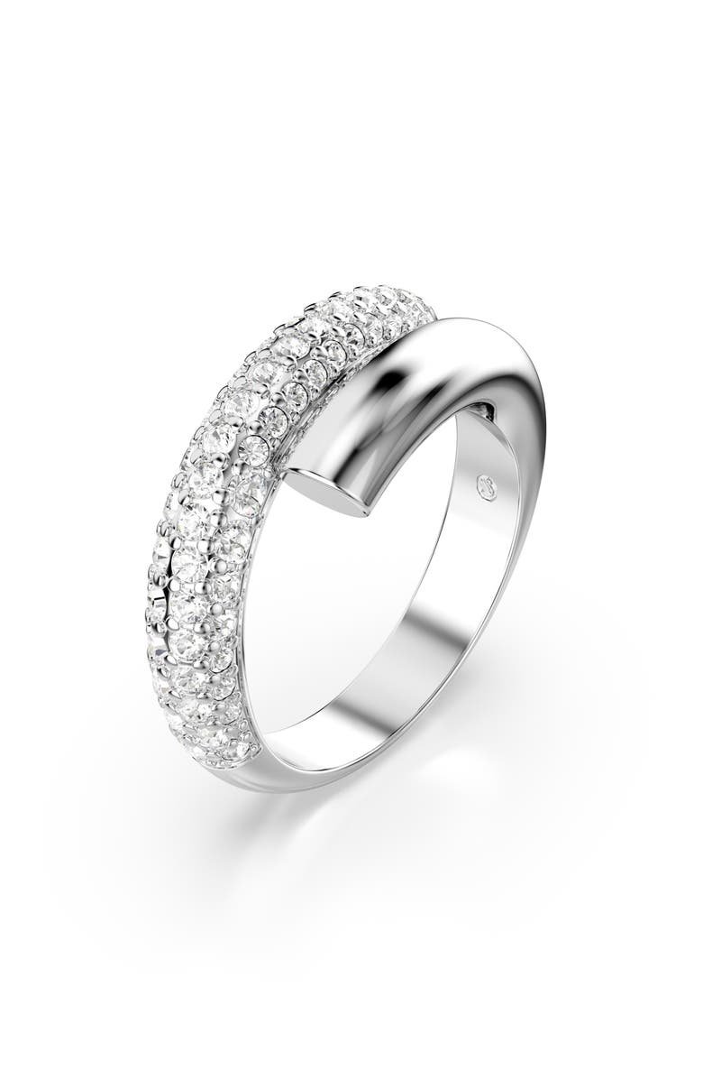 Swarovski Dextera Cocktail Ring, Alternate, color, Silver