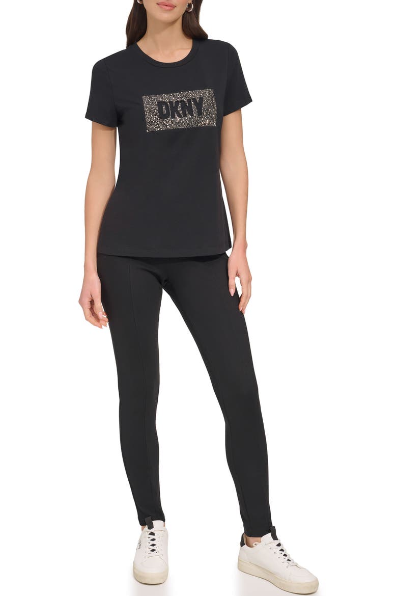 Rhinetsone Logo Graphic T-Shirt, Alternate, color, BLACK