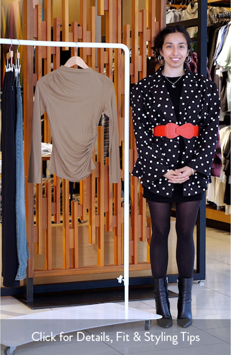 Joelle Ruched Funnel Neck Top, sales video thumbnail