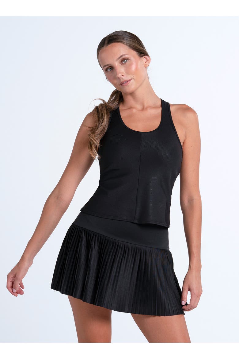 Tempo Pleated Skirt, Alternate, color, Black