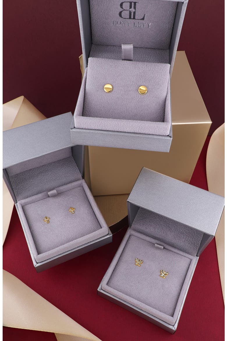 14K Gold Disc Stud Earrings (Nordstrom Exclusive), Alternate, color, 14K YELLOW GOLD