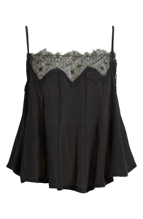 Make Me Yours Eyelash Satin Lace Camisole