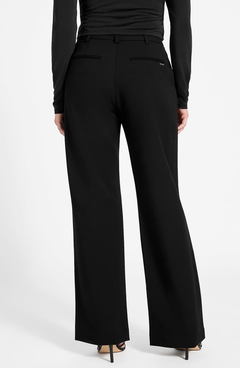 GUESS Emy High Waist Straight Leg Pants, Alternate, color, Black-Black