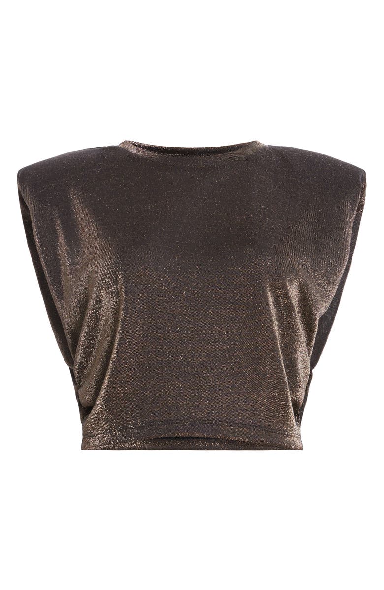 AllSaints Mika Metallic Crop Tank Top, Alternate, color, 