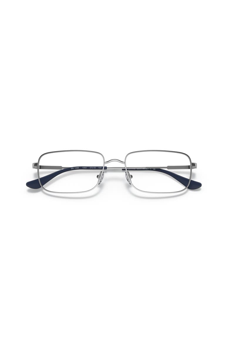 55mm Rectangle optical glasses, Alternate, color, Silver