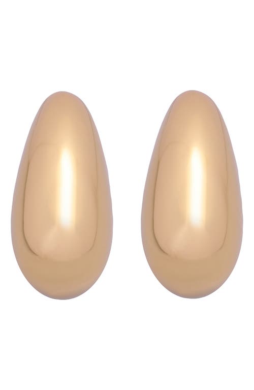 Reiss Callie Curve Scoop Earrings In Gold Tone
