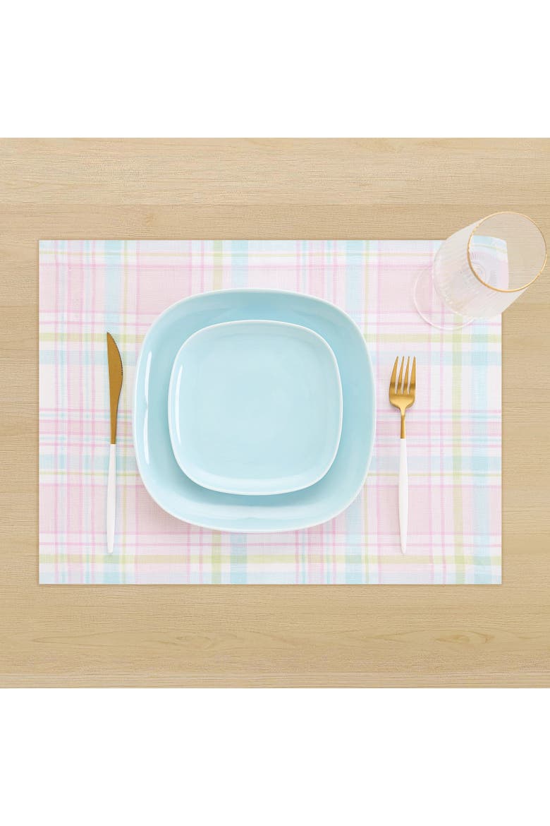 Linen Placemats Set of 4, 14 x 19" - Palm Beach Plaid, Alternate, color, Palm Beach Plaid