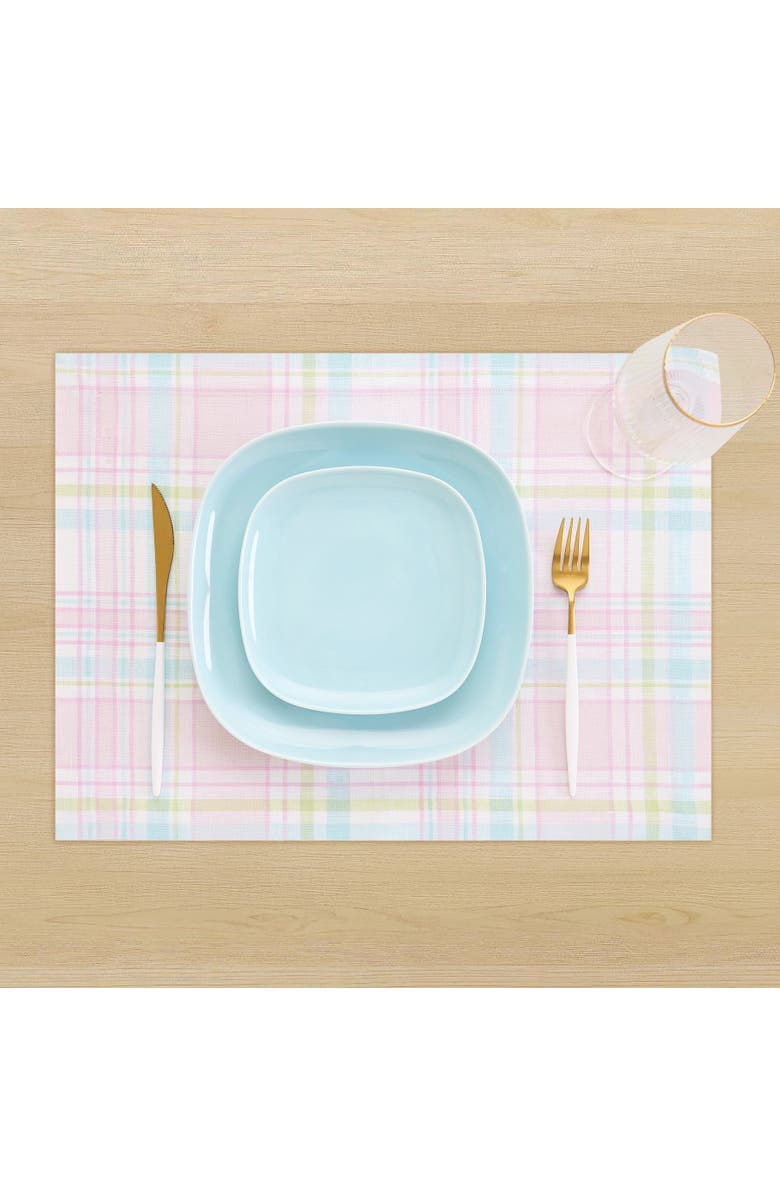 Solino Home Linen Placemats - Palm Beach Plaid, 14" x 19", Alternate, color, Palm Beach Plaid