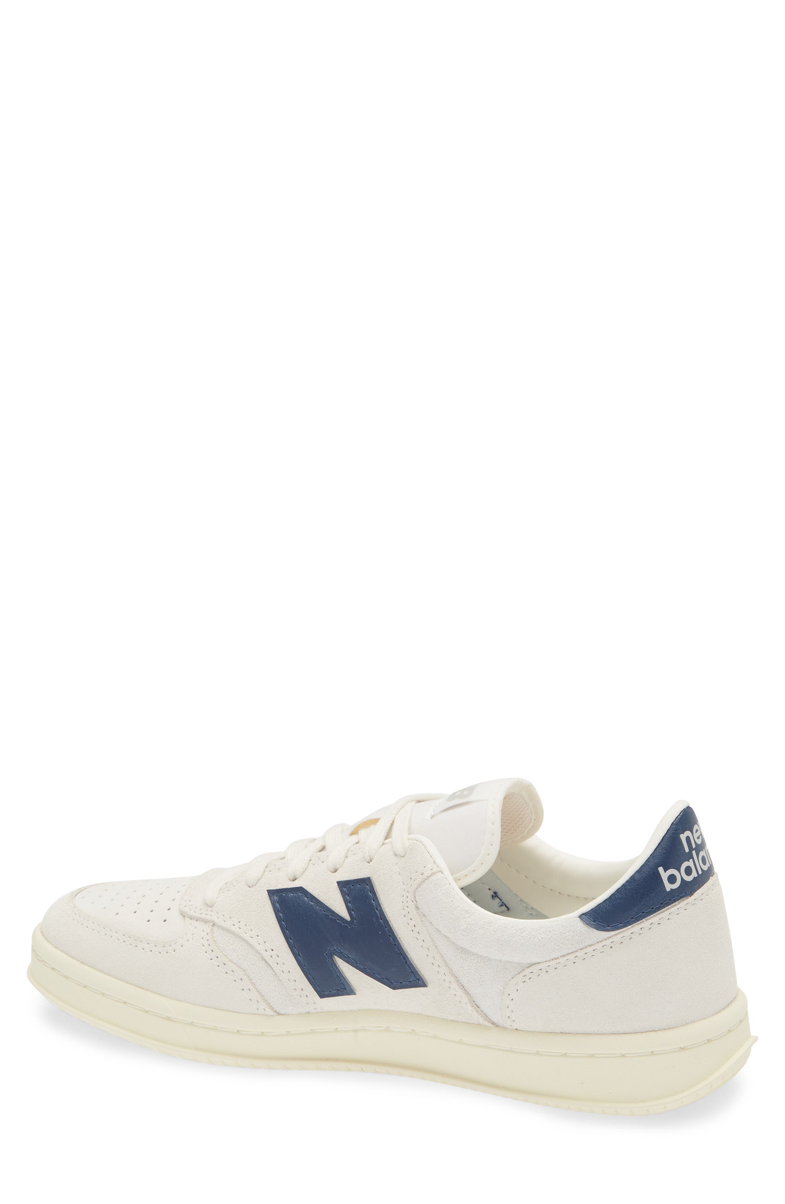 New Balance T500 Tennis Sneaker, Alternate, color, Sea Salt/ Nb Navy