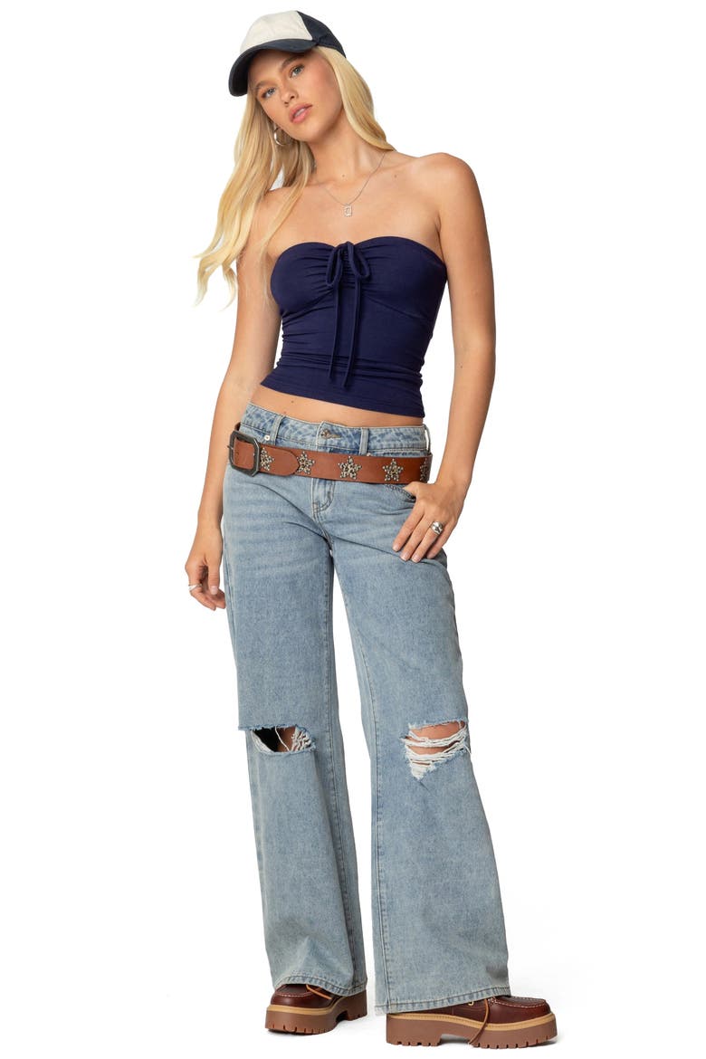 Annelise Strapless Tube Top, Alternate, color, NAVY