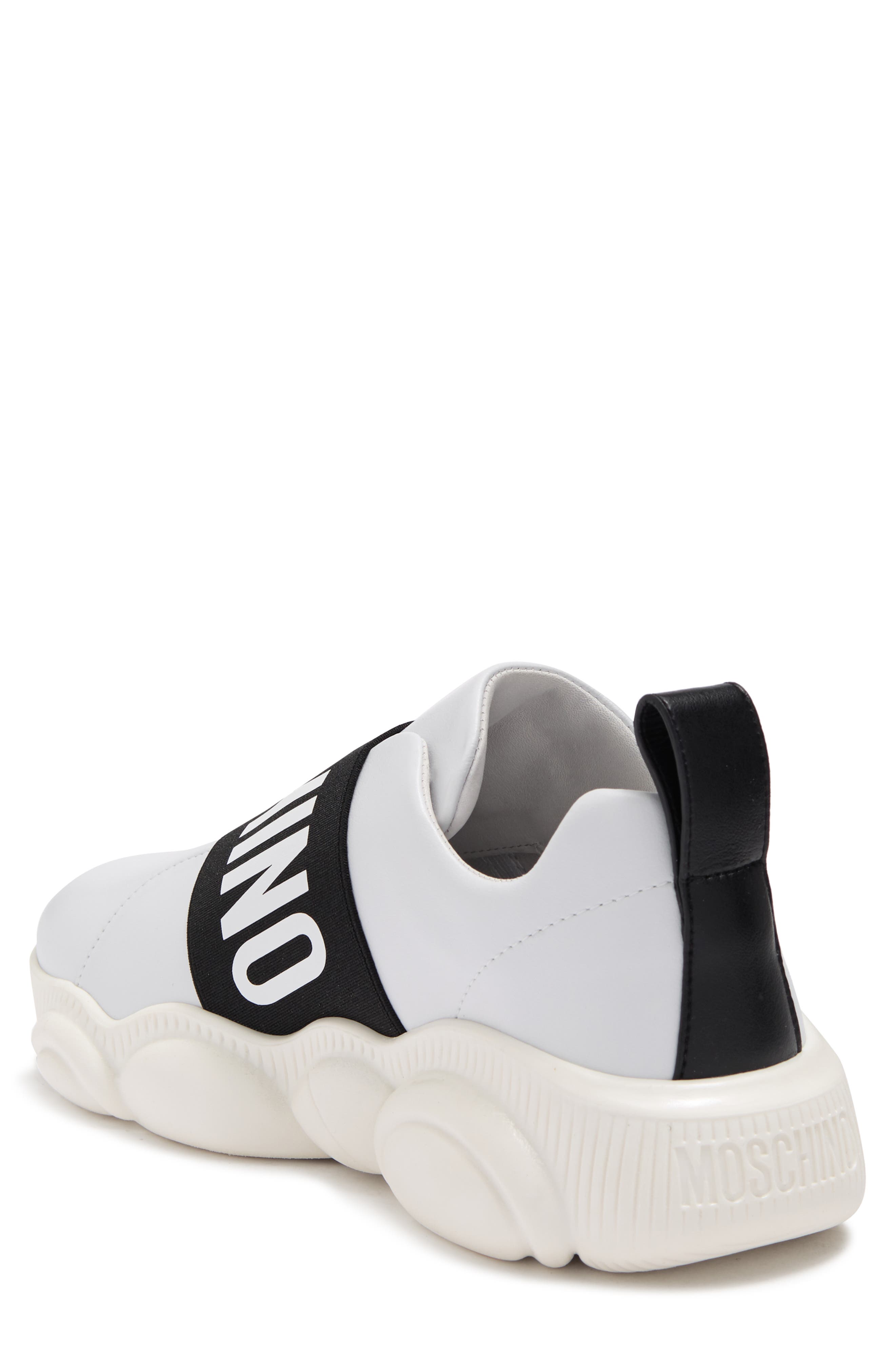 Moschino Brand Logo Tape Sneaker, Alternate, color, 